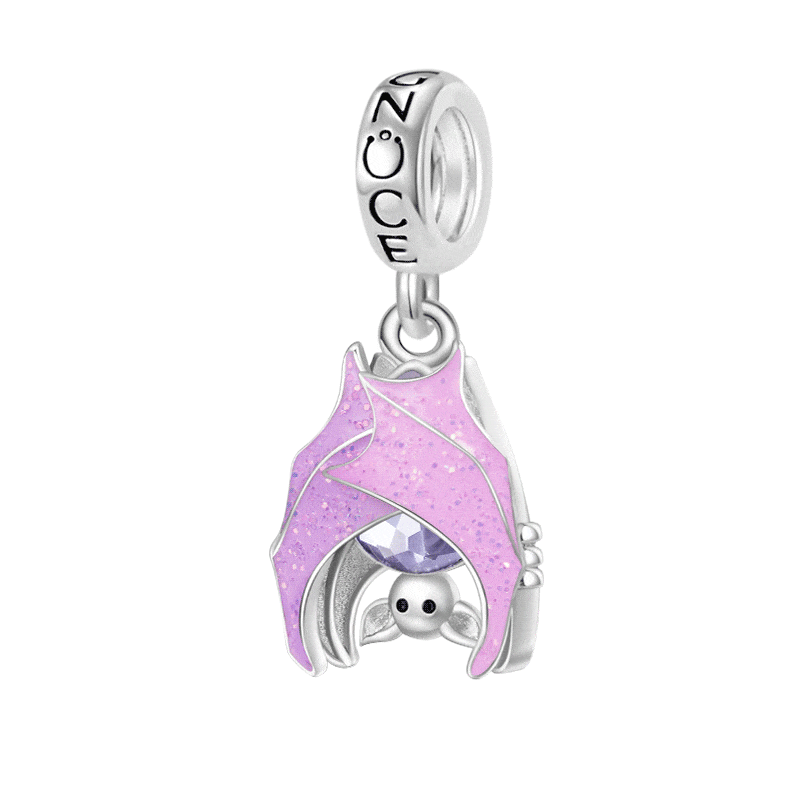 Gnoce Halloween Magical Wings Bat Charm Platinum-plated Silver Blend_1