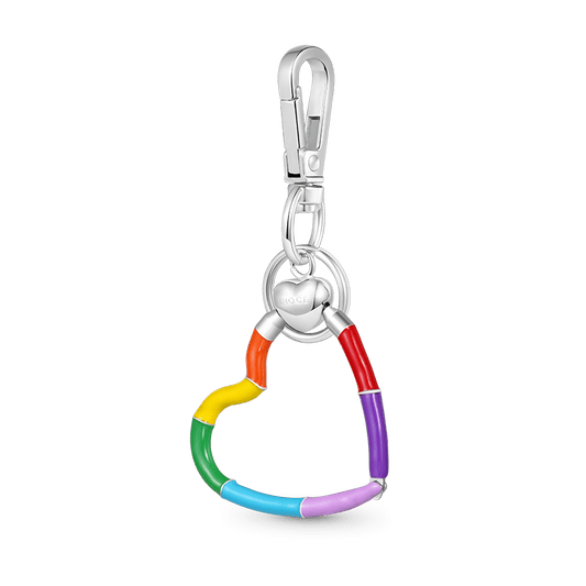 Gnoce Openable Heart Rainbow Charm Holder and Keychain_1