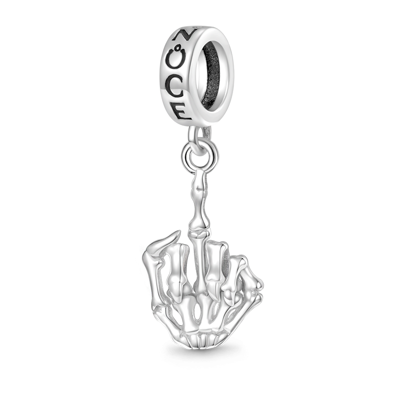 Gnoce Halloween Skull Gesture Pendant Dangle Charm_1