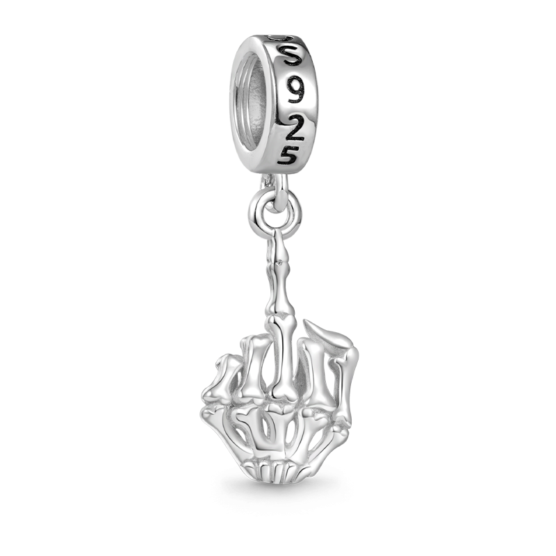 Gnoce Halloween Skull Gesture Pendant Dangle Charm_2