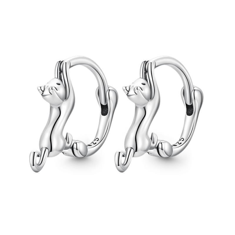 Gnoce Lovely Cat Stud Earrings_1