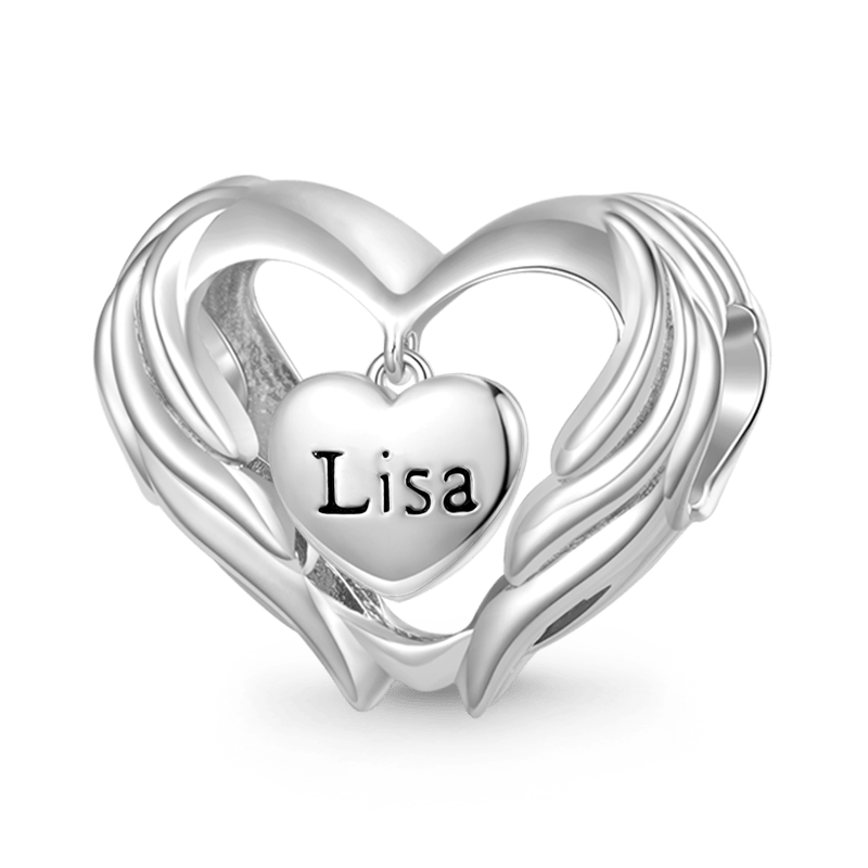 Gnoce Angel Wings Heart Engravable Charm_1