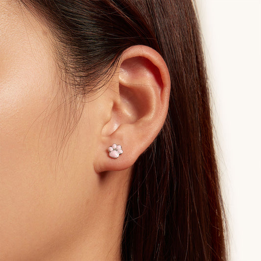 Gnoce Pink Cat Paw Earrings_5