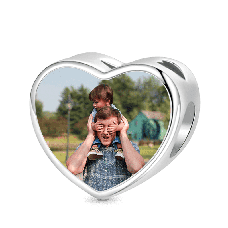 Gnoce Tree of Life Personalized Heart Charm Platinum-plated Silver Blend_2
