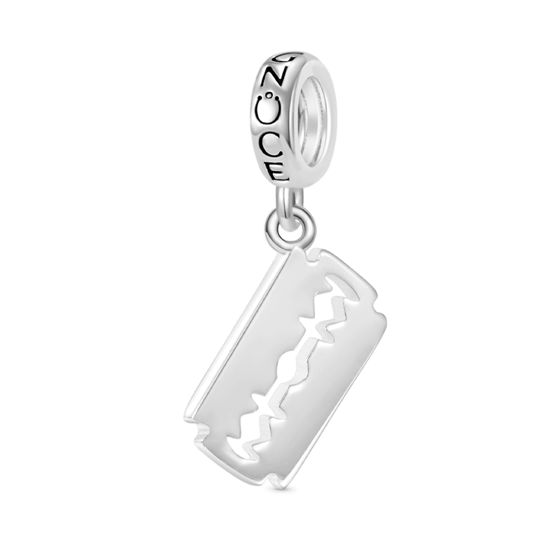 Gnoce Hip-hop Iced Razor Blade Pendant Dangle Charm_1
