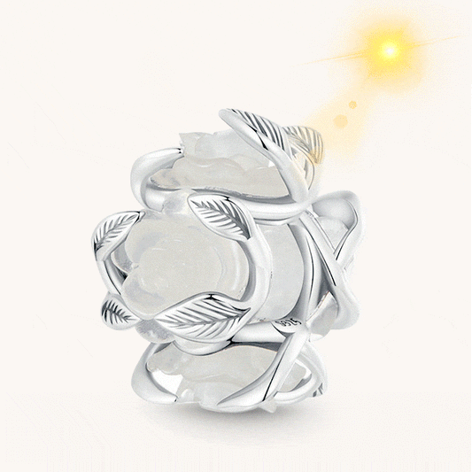 Gnoce Light Color-changing Rose Flower Charm Platinum-plated Silver Blend_1