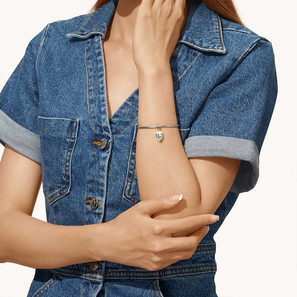 Gnoce "Give it to God" Shield with Cross Pendant Dangle Charm_4