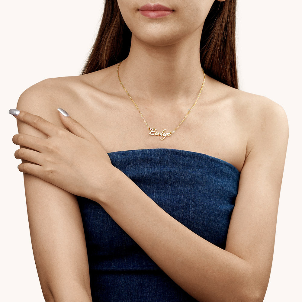 Amarley "You are My Destiny" Personalized Gold Tone Name Necklace - For the Special One_3