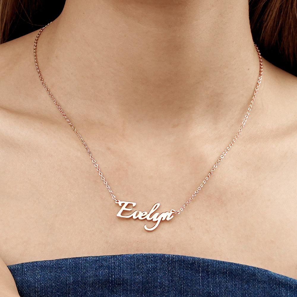 Amarley "You are My Golden Star" Personalized Rose Gold Color Name Necklace- Unquie Customized Gift for Her_3