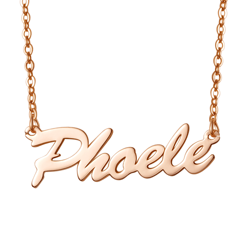 Gnoce "Can Not Stop Loving You" Classic Personalized Rose Gold Name Necklace-Unquie Customized Gift for Her_1