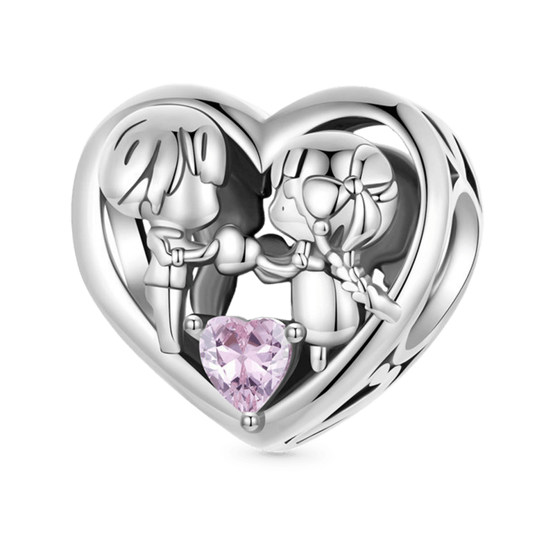 Gnoce Couple Love Embraces Heart Gem Charm_1