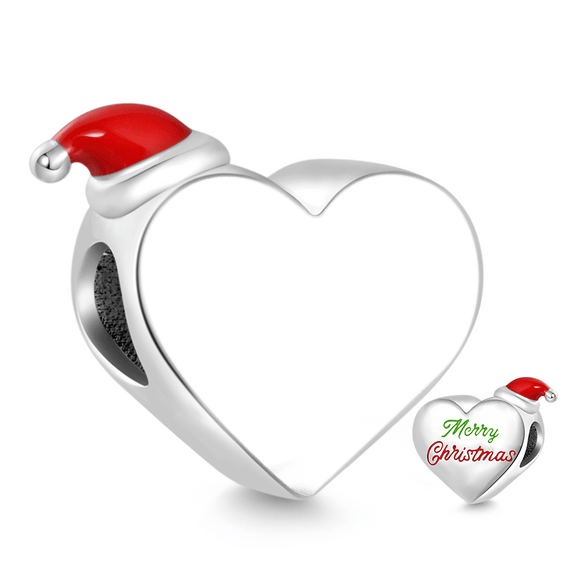 Gnoce "Buon Natale" Charm Cuore Incisibile Personalizzato