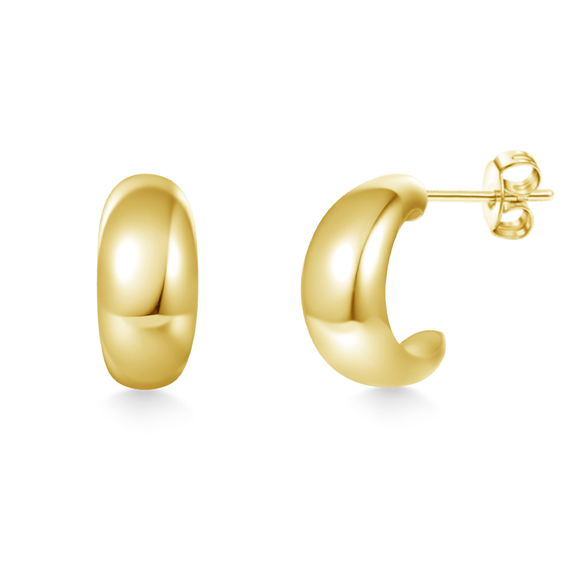 Gnoce Dome Crescent Stud Earrings_4