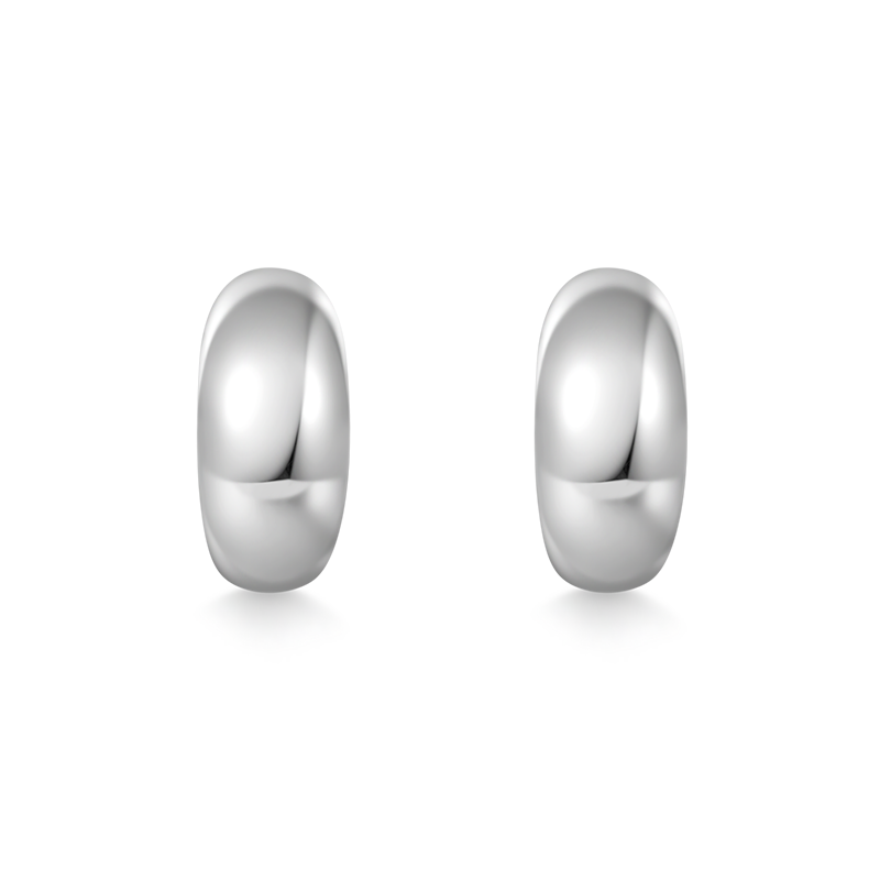 Gnoce Dome Crescent Stud Earrings_1