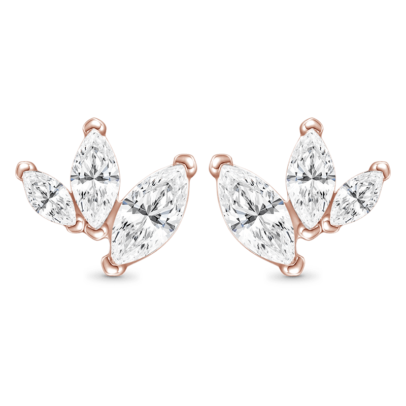 Gnoce Leaf-shaped Stud Earrings_2