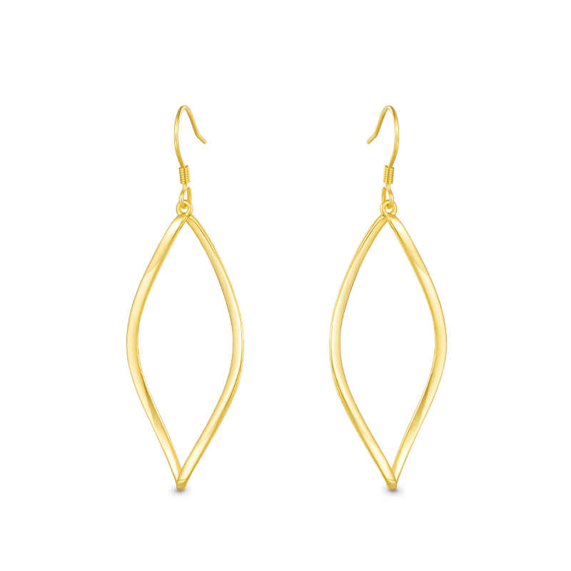 Gnoce Hollow Twisted Dangle Earrings_1