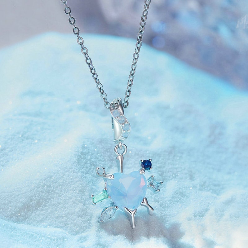 Gnoce Winter Love Snowflake Pendant Dangle Charm_3