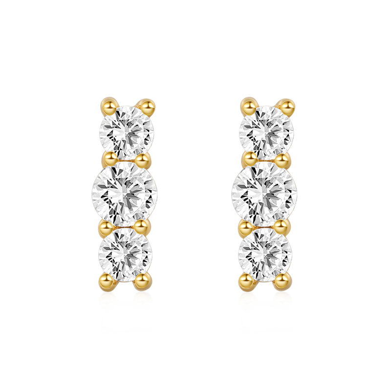 Gnoce Stacked Diamond Stud Earrings_1
