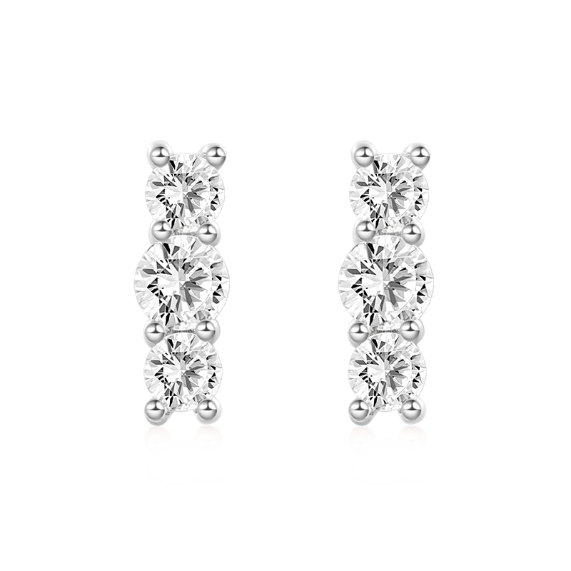 Gnoce Stacked Diamond Stud Earrings_3