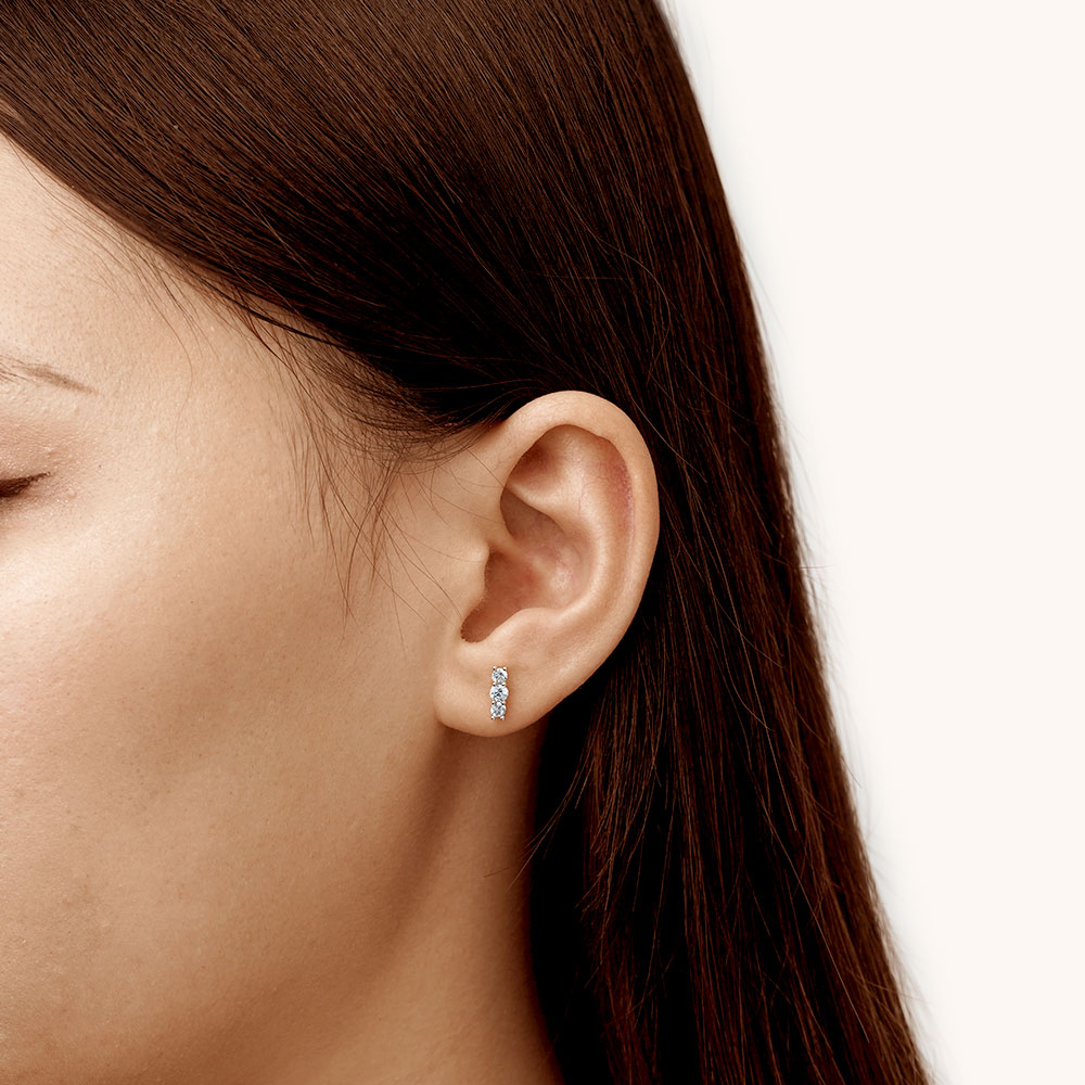 Gnoce Stacked Diamond Stud Earrings_5