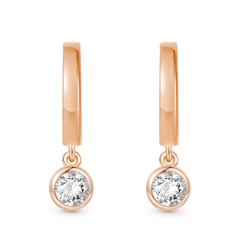 Gnoce Round Diamond Drop Earrings_2