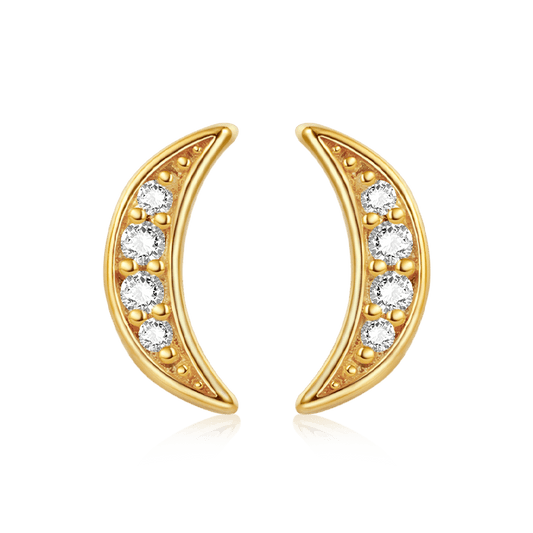 Gnoce Half Crescent Moon Shaped Earrings_1