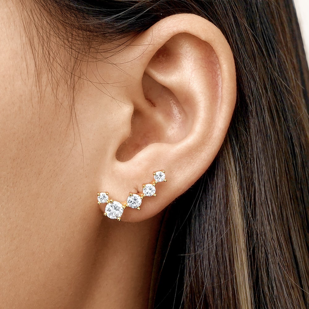 Gnoce Five CZ Studded Earrings_6