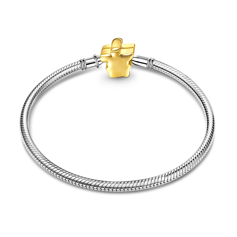 Gnoce Auspicious Basic Snake Chain Bracelet Platinum-plated Silver Blend_2