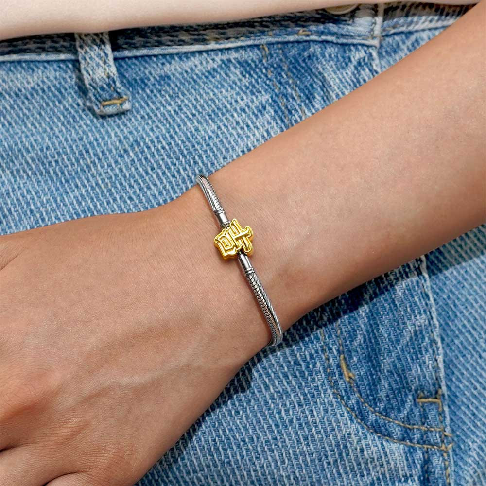 Gnoce Auspicious Basic Snake Chain Bracelet Platinum-plated Silver Blend_5