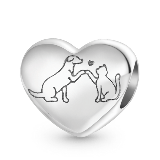 Gnoce Love Cat & Dog Heart Charm_1