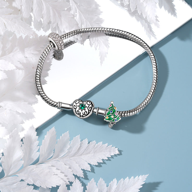 Gnoce Symbol Love Lock Basic Snake Chain Bracelet_3