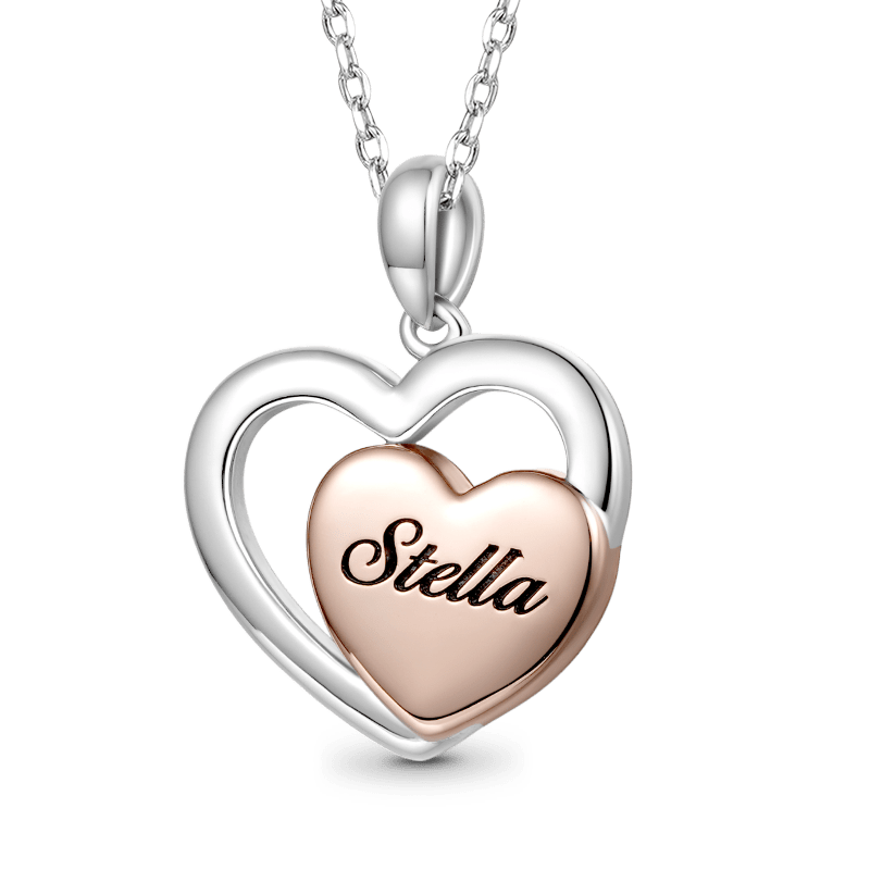 Gnoce Engravable Name Love Heart Necklace_1