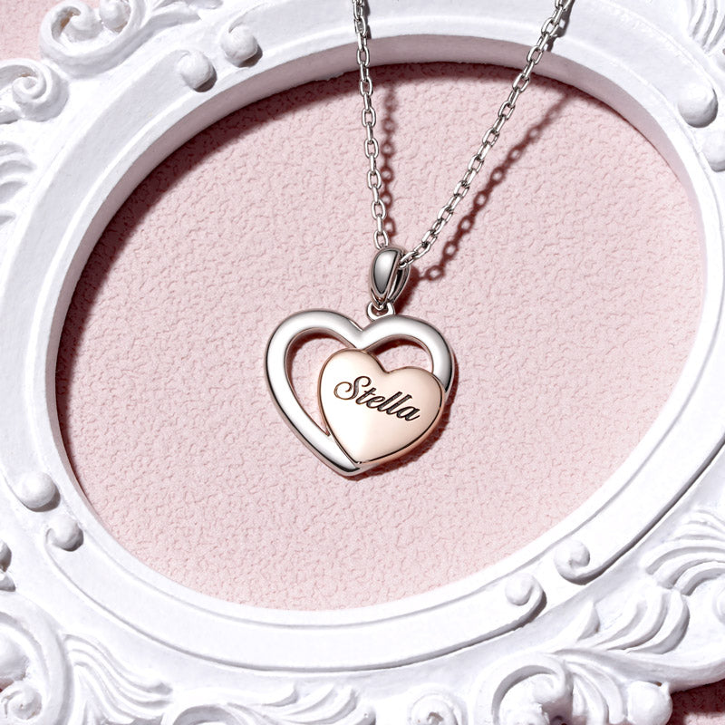 Gnoce Engravable Name Love Heart Necklace_2