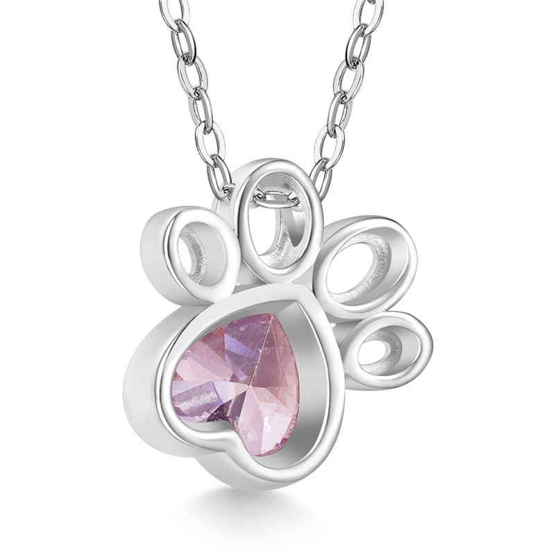 Gnoce Birthstone Cat paws Necklace_3