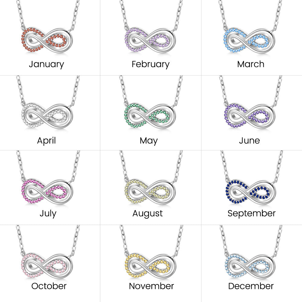 Gnoce Birthstone Infinity Love Necklace_7