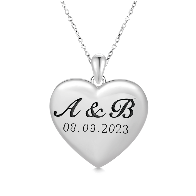 Gnoce Engravable Heart Name Necklace_1