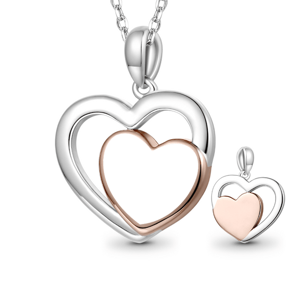 Gnoce Collana Nome Incisibile Cuore D'Amore