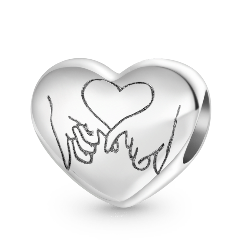 Gnoce "Friends Are Family We Choose" Love Heart Charm_1