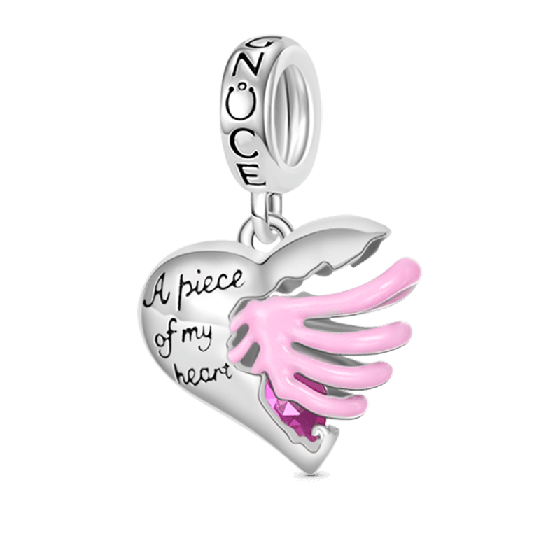 Gnoce “A piece of my heart” Rib Heart Pendant Dangle Charm_1