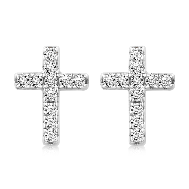 Gnoce Mini Cross Stud Earrings_3