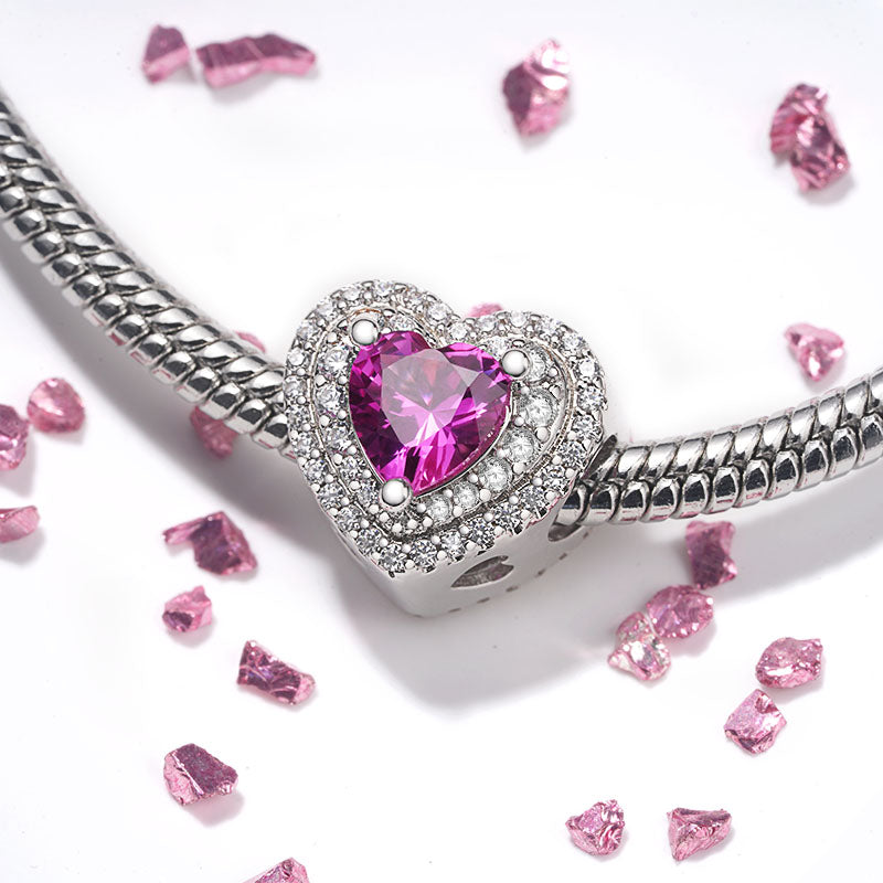 Gnoce Heart Birthstone Engravable Name Charm_3