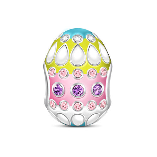 Gnoce "Easter Gift" Multicolor Easter Egg 925 Sterling Silver Charm Bead_2