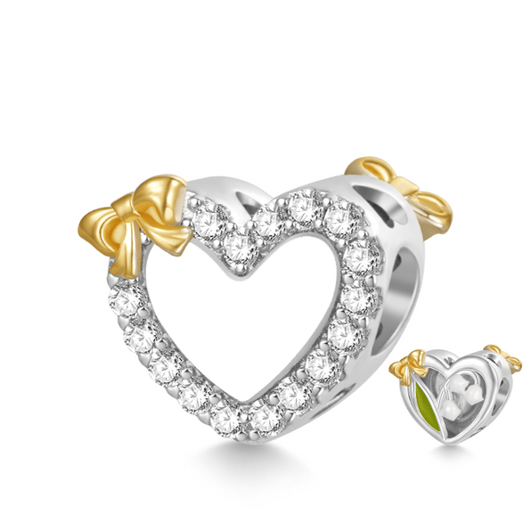 Gnoce Ciondolo Nome Incisibile Cuore Fiore Mughetto