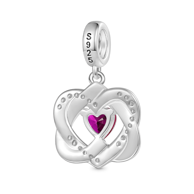 Gnoce "Forever and ever" Love Heart Birthstone Pendant Dangle Charm_3