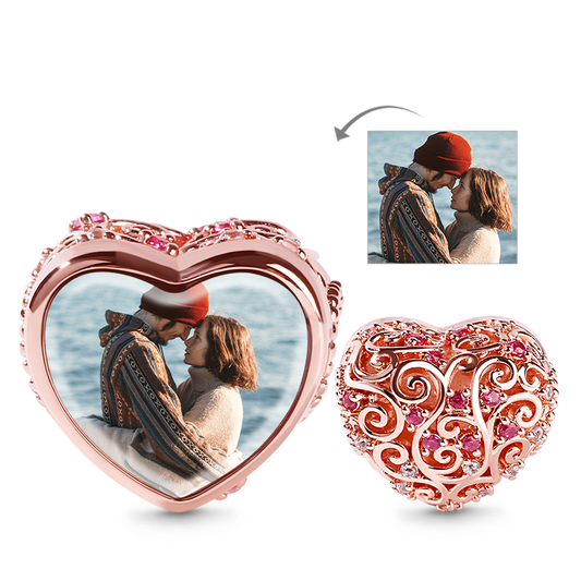 Gnoce Heart Shaped Hollow Photo Charm_1