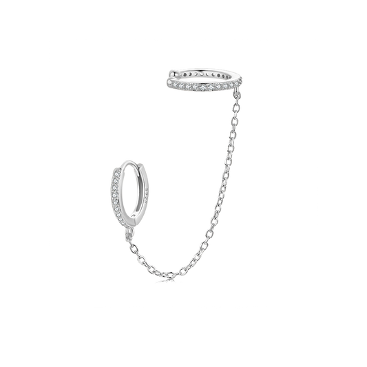 Gnoce Ear Cuff Chain Threader Hoop Earrings_1