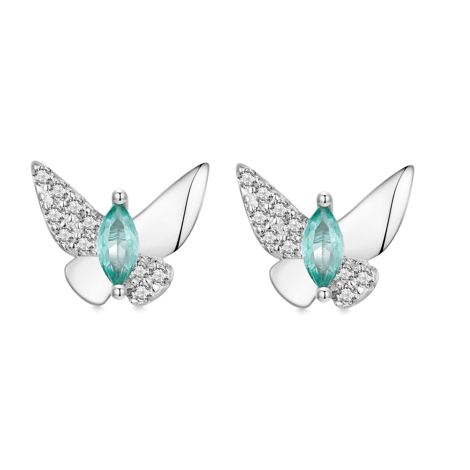 Gnoce Green Butterfly Dainty Stud Earrings_1