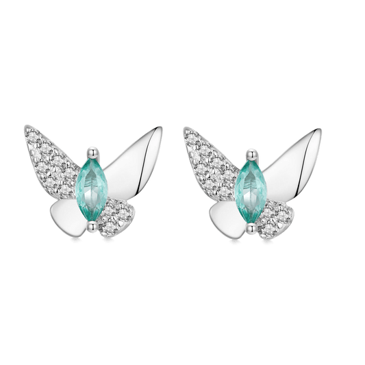 Gnoce Green Butterfly Dainty Stud Earrings_1