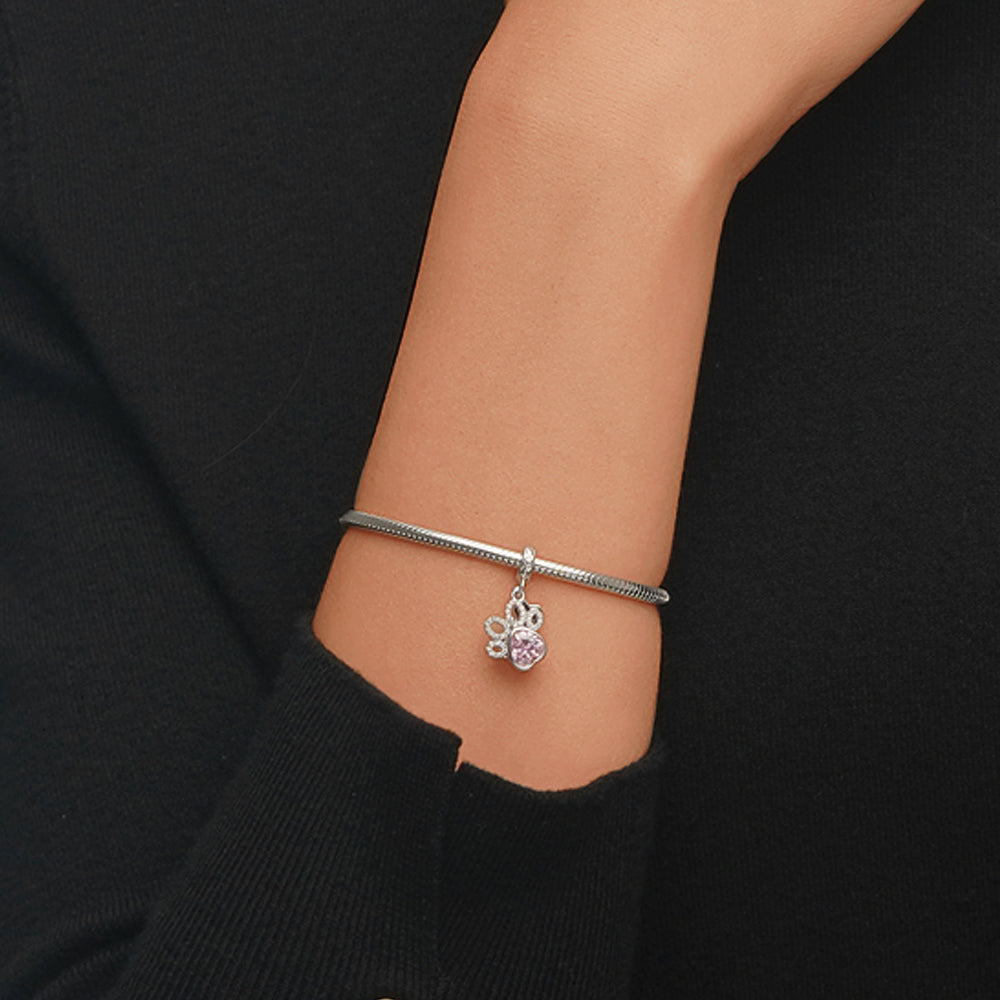 Gnoce Pet Paw Print Bone Engravable Name Pendant Dangle Charm_8