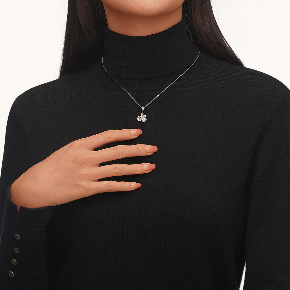 Gnoce Pet Paw Print Bone Engravable Name Pendant Dangle Charm_6